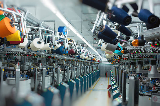 industria textil-cordón - textile industry textile wool textile factory fotografías e imágenes de stock