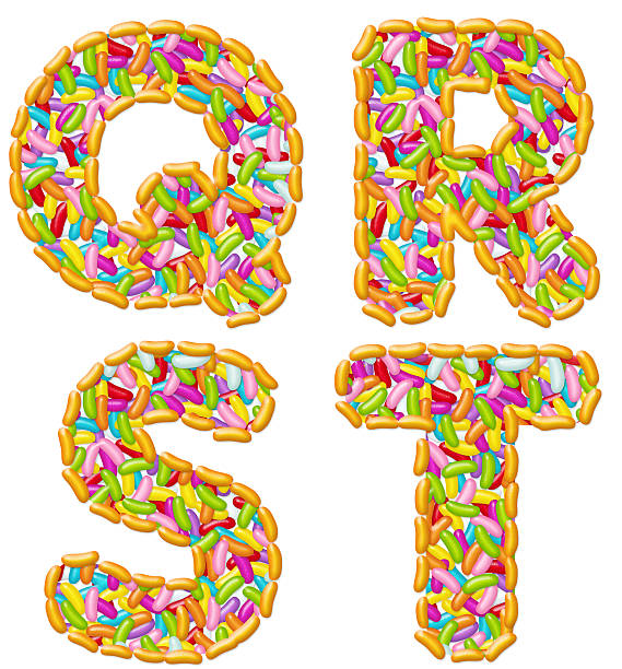 istock Jelly Beans Candy font alphabet 523631403