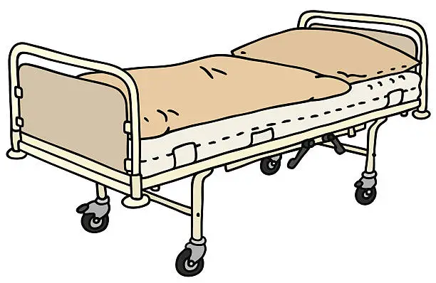 Vector illustration of Hospital bed