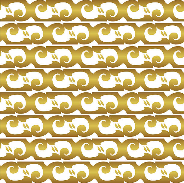Horizontal Batik Pattern vector art illustration