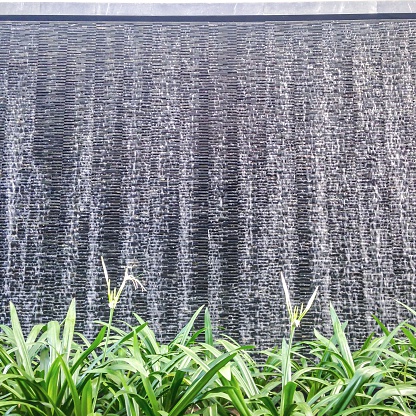 Curtain waterfall with texture background