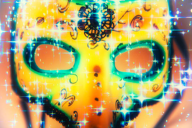 istock carnival mask on star background,happy feeling 523633527