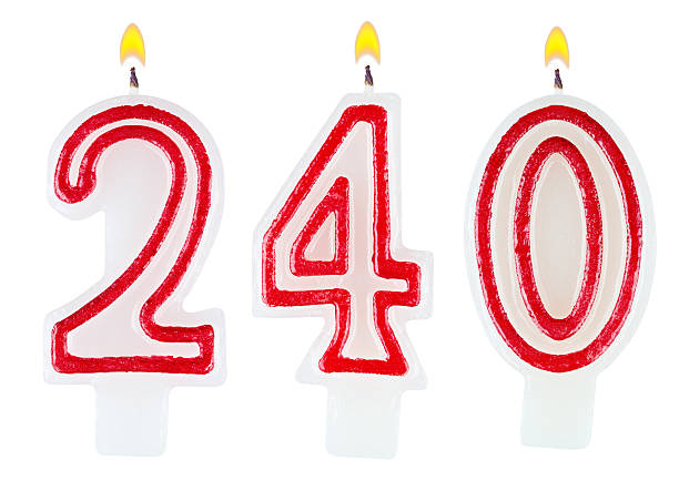 istock candles number two hundred forty isolated on white background 523634089