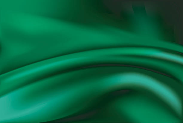 ilustrações de stock, clip art, desenhos animados e ícones de vetor de fundo de seda verde - green silk textile shiny