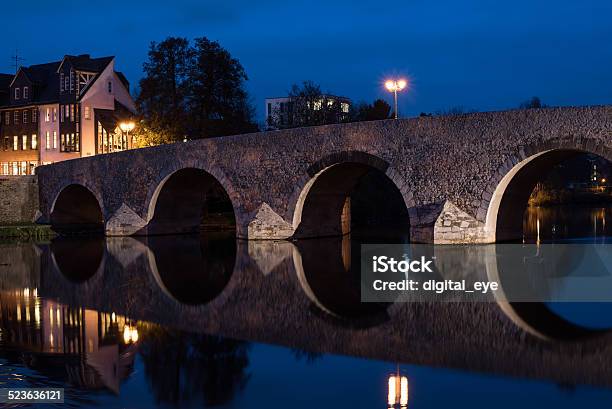 Wetzlar And Its Old Bridge Over The River Lahn Stock Photo - Download Image Now - Stone Material, Wetzlar, Arch - Architectural Feature