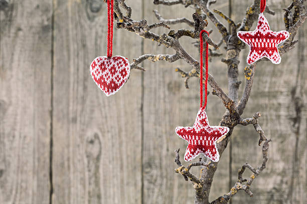istock Heart and stars on rustic style 523644929