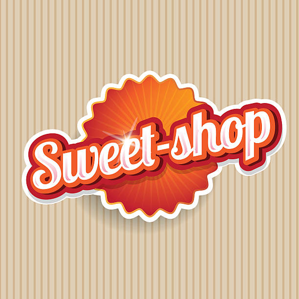 illustrations, cliparts, dessins animés et icônes de sweet-découvrez label - flavored ice lollipop candy affectionate