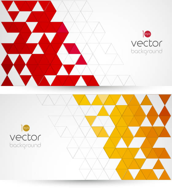 Abstract geometric background with color triangle vector art illustration