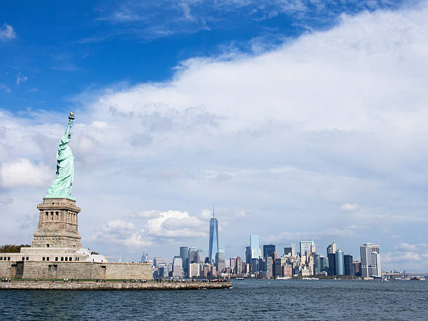 istock Statue Of Liberty With Skyline 523645465