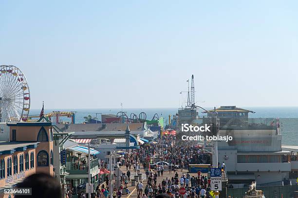 Santa Monica Pier Stock Photo - Download Image Now - Amusement Park, Amusement Park Ride, Beach