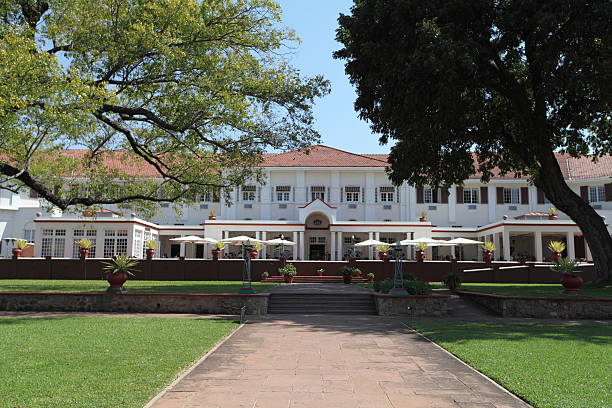 Victoria Falls, Zimbabwe – August 11, 2014: The palatial Victoria Falls Hotel, in Victoria Falls, Zimbabwe, remains a symbol of the country's colonial past.