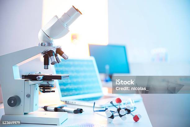 Scientific Research Stock Photo - Download Image Now - Laboratory Equipment, Microscope, Laboratory