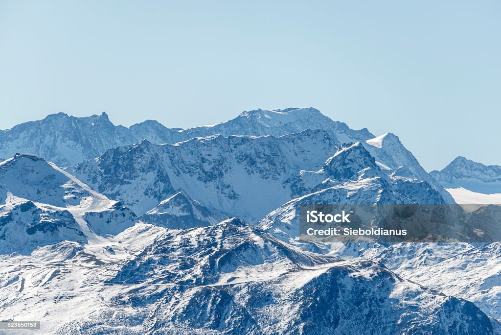 Alpine snowy mountain peaks around Innsbruck. Innsbruck Stock Photo