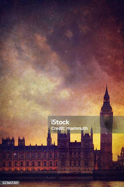 Vintage Photo Of The Big Ben Stock Photo - Download Image Now - Aging Process, Antique, Architecture