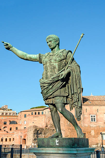 istock Bronze statue of emperor Caesar Augustus 523651459