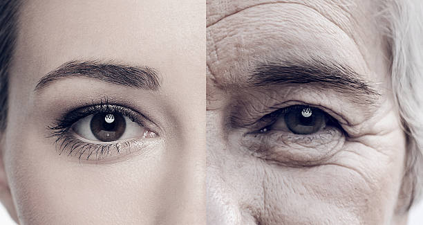 Her beautiful soul never goes out of style Cropped composite image of a woman when she was young and old aging process stock pictures, royalty-free photos & images
