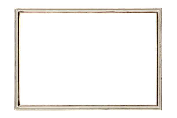istock old white picture frame, isolated on white 523658517