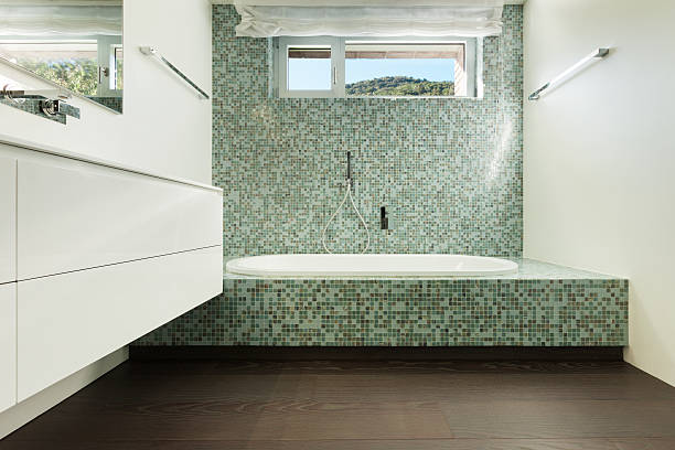istock Interior of modern house, bathroom 523658999