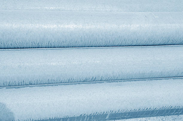 istock Stacked with rust of steel pipe 523659897
