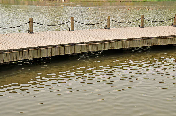 istock Wooden pier on the lake 523665253