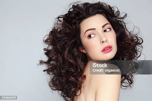 Curly Hair Stock Photo - Download Image Now - Adult, Anti Aging, Arts Culture and Entertainment