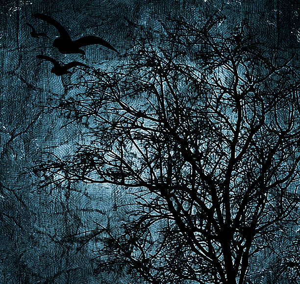 istock Dark Background with Trees and Birds 523674727