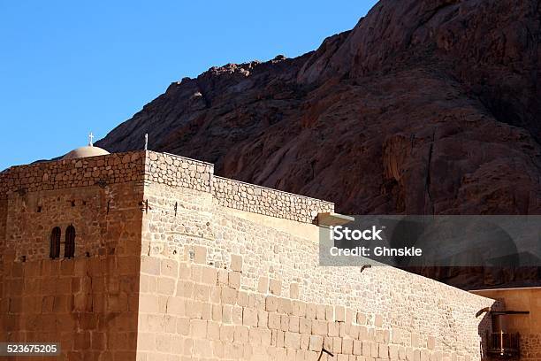 Saint Catherine Monastery Corner View Stock Photo - Download Image Now - Architecture, Boulder - Rock, Church Bell