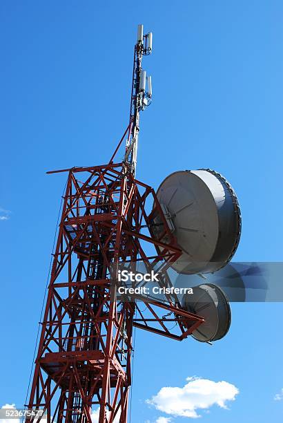 Antenna Radio - Fotografie stock e altre immagini di Acciaio - Acciaio, Attrezzatura, Blu