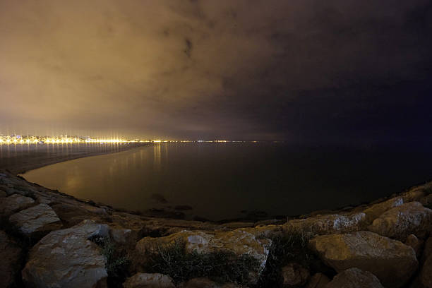 istock Valencia Bay at night, Valencia, Spain 523676187
