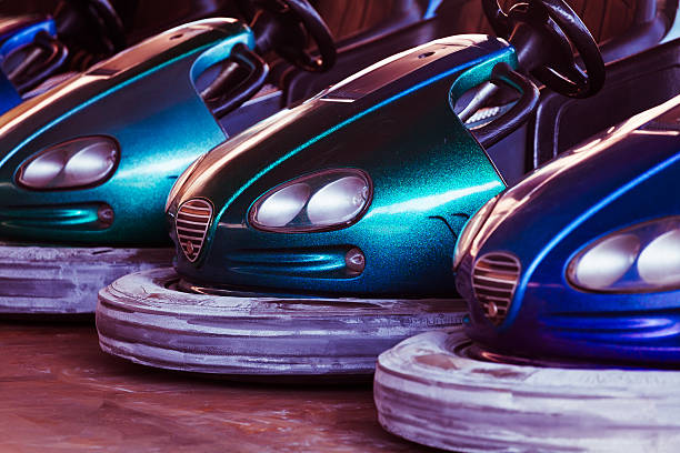 Dodgem Cars on a Fun Fair Amusement Ride in park