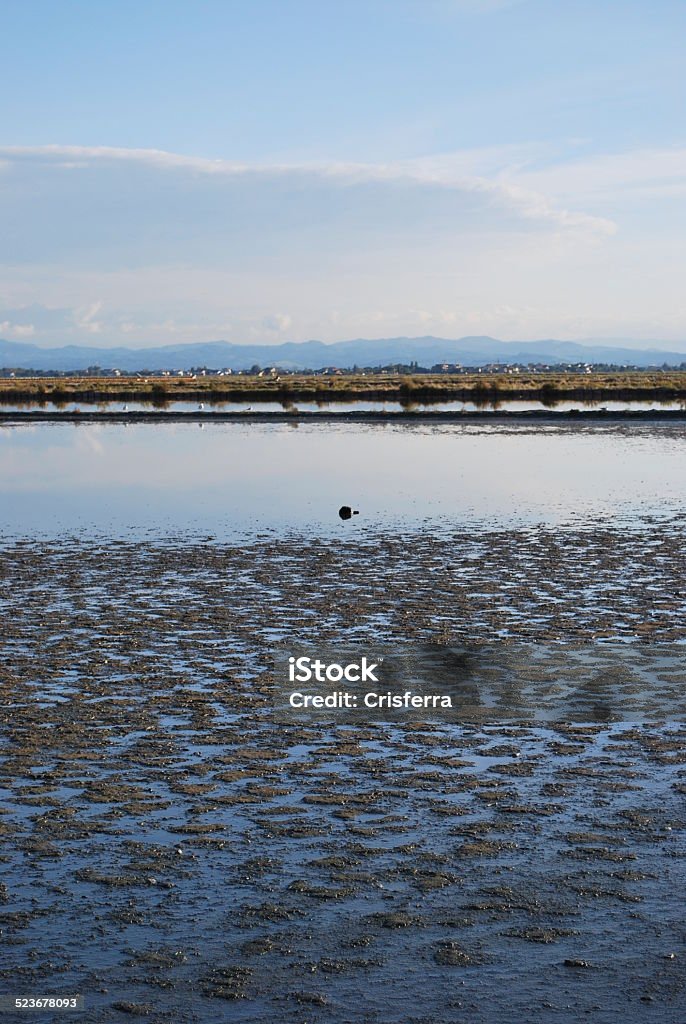 saltern panoramica - Foto stock royalty-free di Salina artificiale