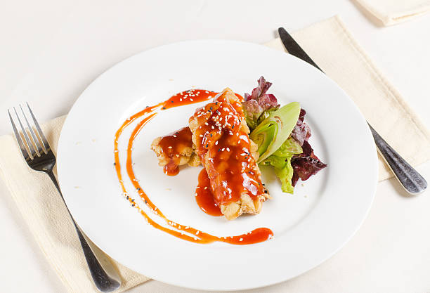 istock Delicious Saucy Fried Chicken Recipe 523679121