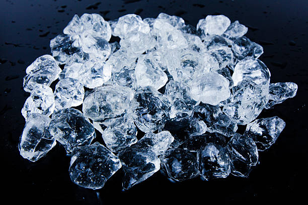 istock Beautiful Ice cubes. White crystals 523691051