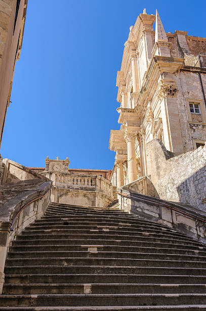 istock Dubrovnik Jesuit Church staircase 523691858