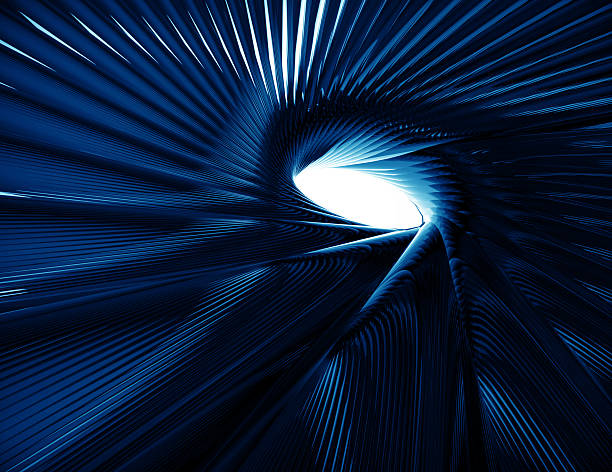 istock Abstract Speed motion in blue highway tunnel 523692567