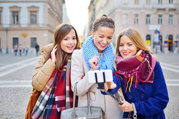 istock Young friends together making selfie 523693753