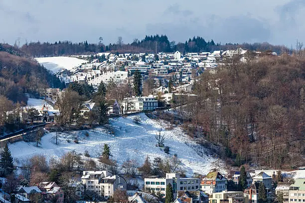 Typical view to the city of Baden on January 31, 2015. Baden is a municipality in the Swiss canton of Aargau, located 25 km (16 mi) northwest of Zurich.