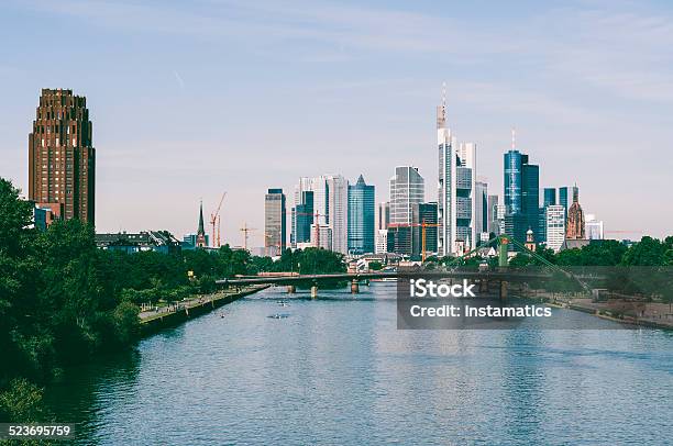 Skyline Of Frankfurt Am Main Stock Photo - Download Image Now - Architecture, Autumn, Blue