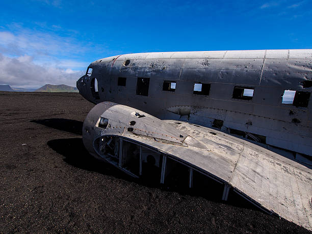 istock Wreck of a US military plane crashed in Iceland 523697087