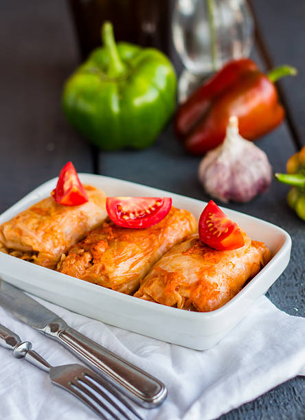 istock stuffed cabbage with meat and fresh tomatoes, Ukrainian cuisine 523697569