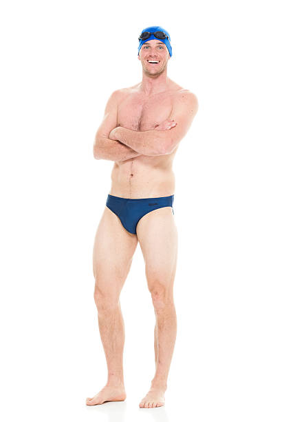 счастливый пловец - swimming trunks men muscular build athlete стоковые фото и изображения