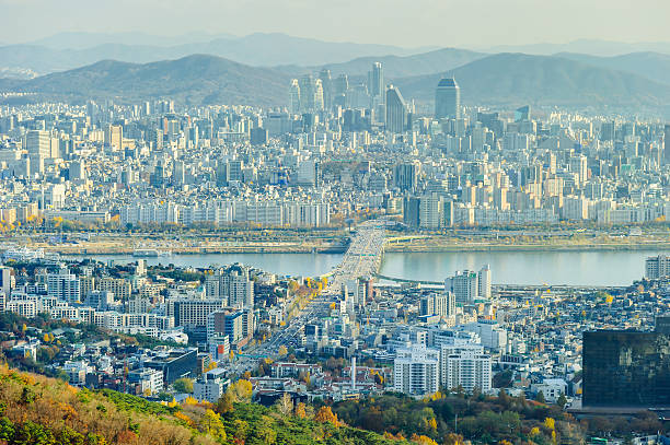 istock South Korea city beautiful view,old tone 523702546