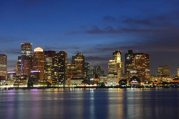 istock Boston Skyline at night, Massachusetts, USA 523706751