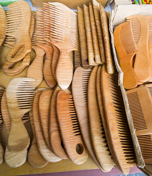 istock Wooden hairbrush. 523709551