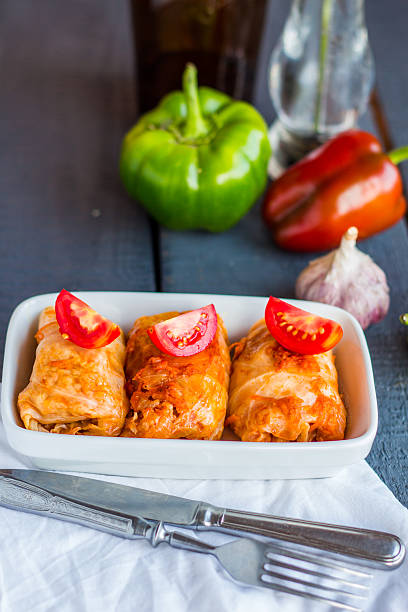 istock hot stuffed cabbage with meat and tomatoes Ukrainian cuisine 523709705