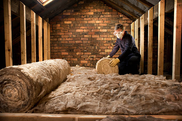 loft insulation man puts insulation in his loft loft apartment stock pictures, royalty-free photos & images