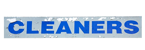istock Weathered Peeling Cleaners Sign 523721619
