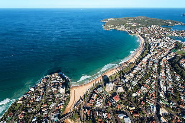 Aerial View of Manly Beach, Australia