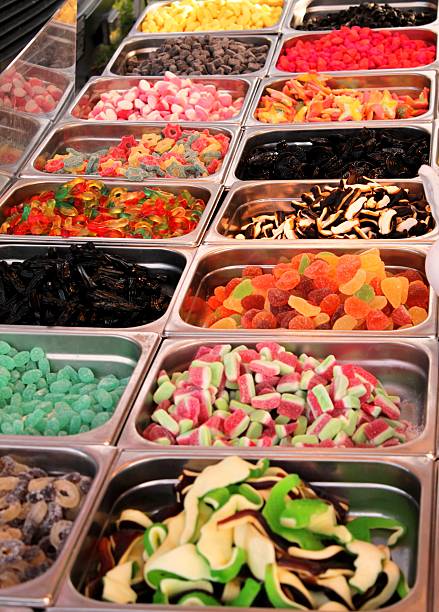 istock street food: candies all fruits 523722805