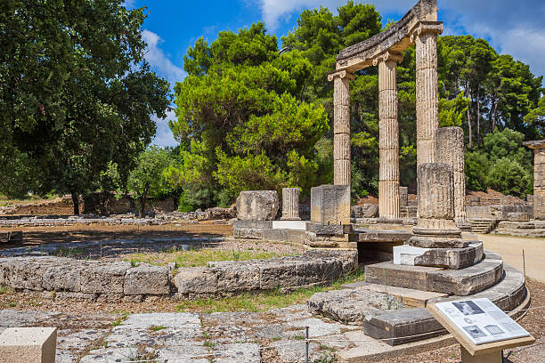 istock ancient ruins of the Philippeion, Ancient Olympia 523724341